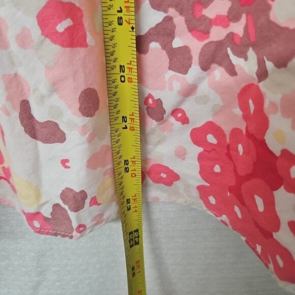 Kenneth Cole Women’s Size 12 A-Line Midi Skirt Pink Floral Cotton Fairy Barbie - Picture 7 of 8